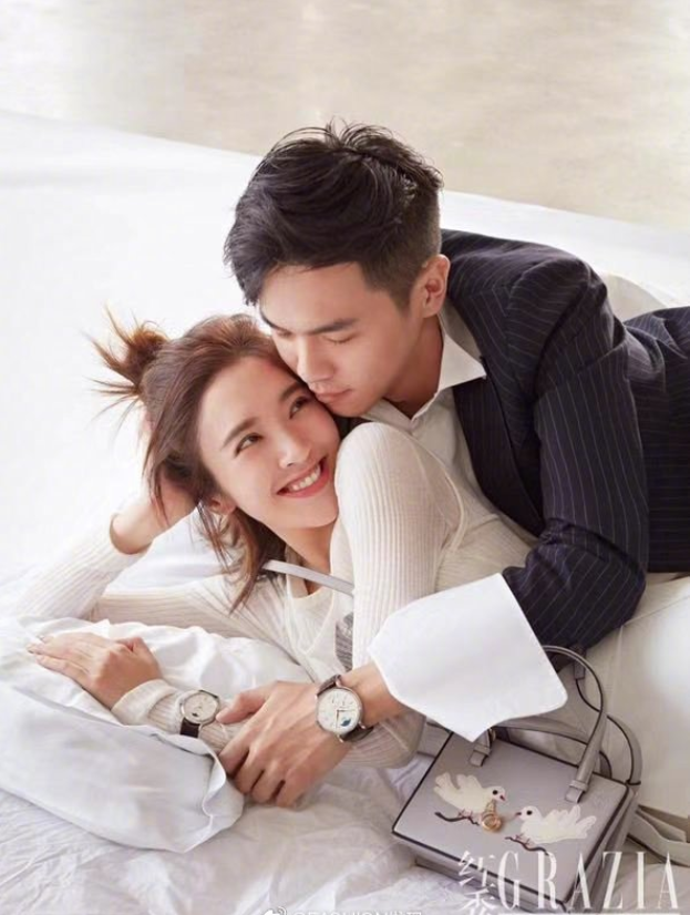 明星夫妻张若昀&唐艺昕《红秀》七夕大片