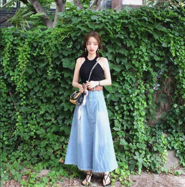 夏季穿搭裙子美女图片