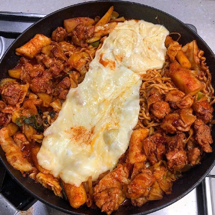 韩式美食部队火锅图片