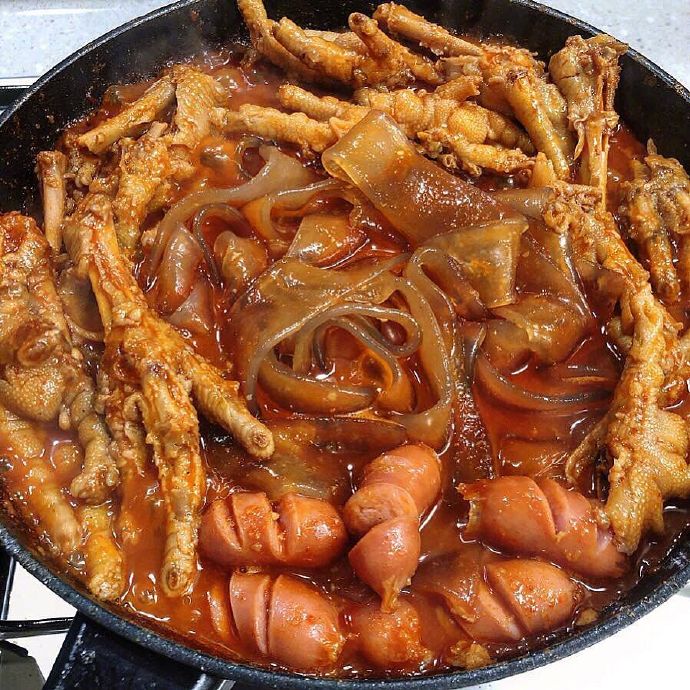 韩式美食部队火锅图片