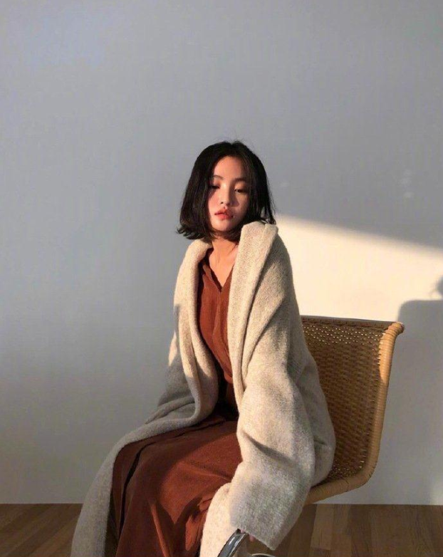 韩国美女图片 时尚博主dawon.m懒散图片