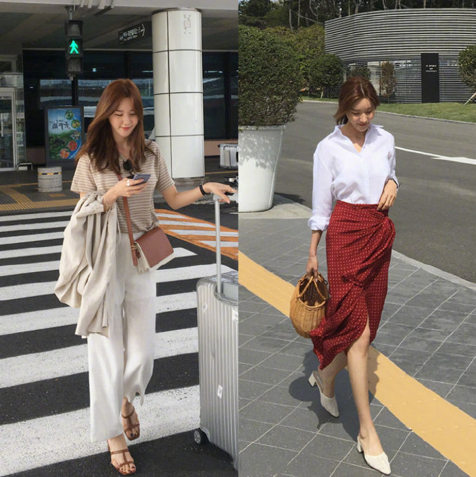 2019初秋的轻熟风气质美女穿搭图片