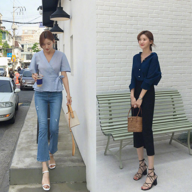 2019初秋的轻熟风气质美女穿搭图片