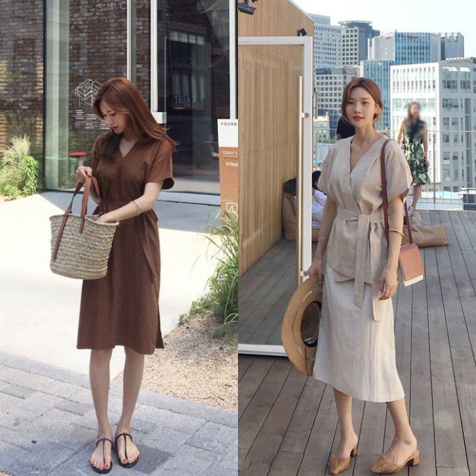 2019初秋的轻熟风气质美女穿搭图片