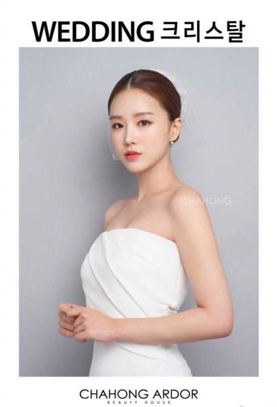 韩式婚纱照新娘发型图片