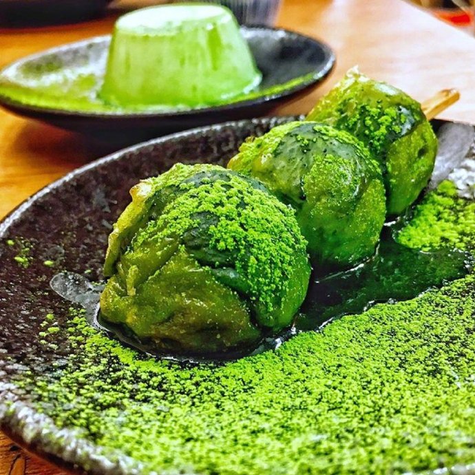 治愈时间美食诱惑抹茶甜品图片