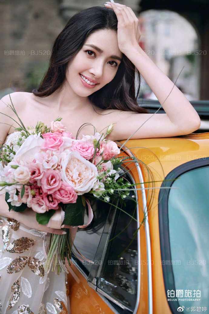 港台明星向佐郭碧婷婚纱照图片