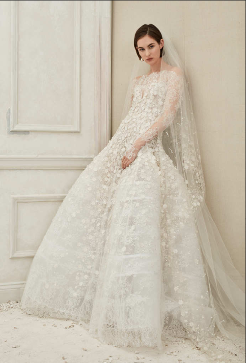 美国婚纱品牌Oscar de la Renta2019白色婚纱图片