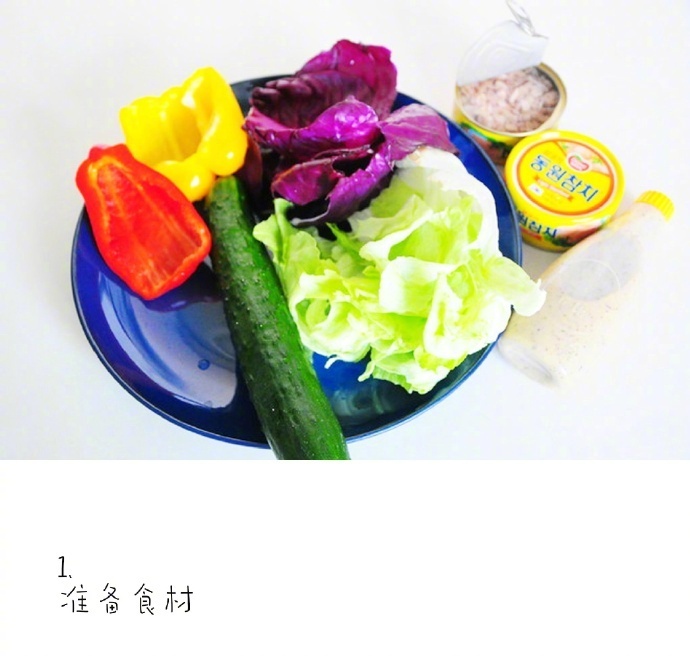 减脂餐 金枪鱼蔬菜沙拉的做法