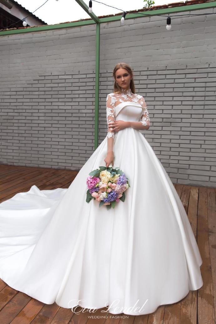 美国婚纱品牌EvaLendel白色婚纱图片