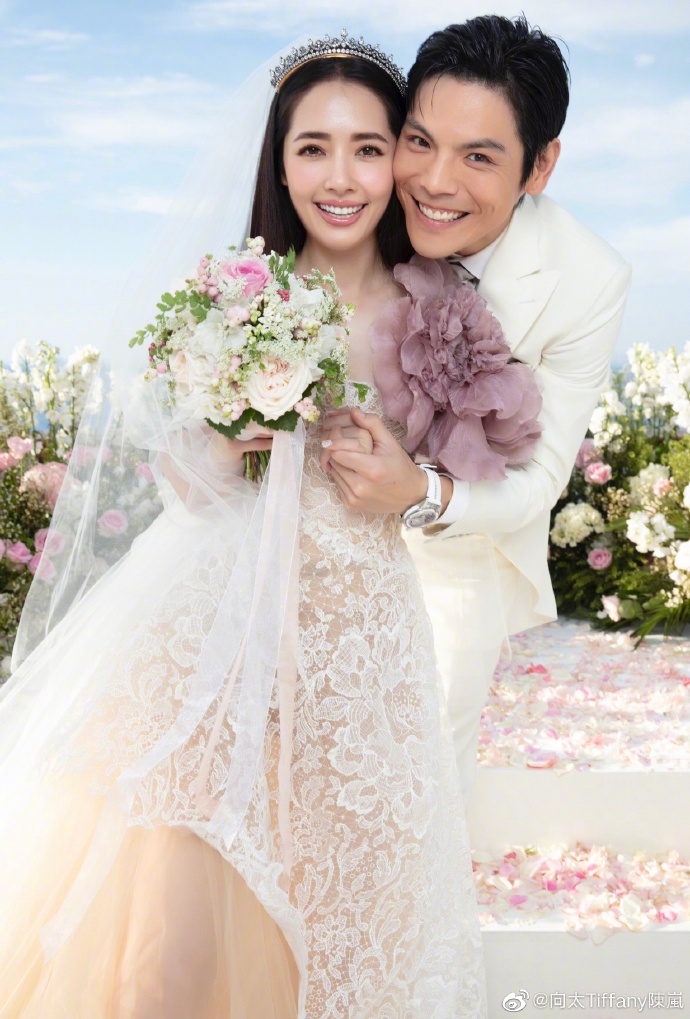 港台明星夫妻向佐郭碧婷婚纱照片 向佐郭碧婷婚