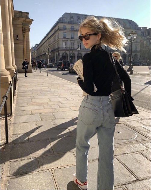 俄罗斯美女时尚博主Anastasia Rystova法式chic穿搭图