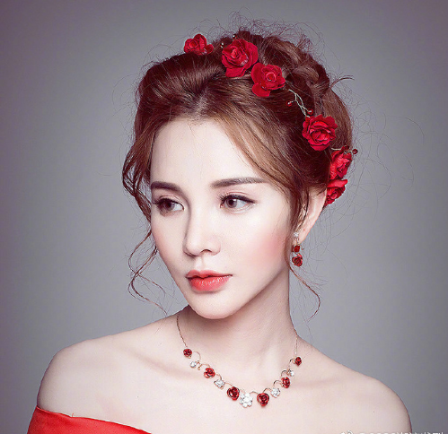 美美的新娘发型图片