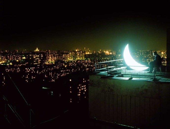 夜景风景图片 夜晚月亮图片