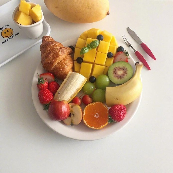 餐桌上的小美好早餐图片