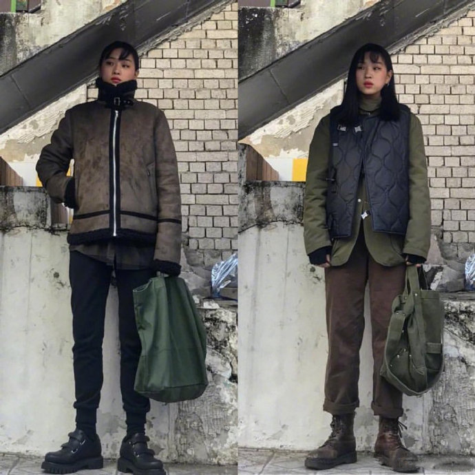 暗色调显瘦秋冬穿搭参考