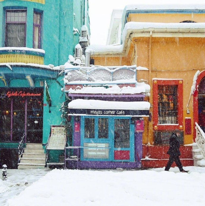 土耳其雪景图片