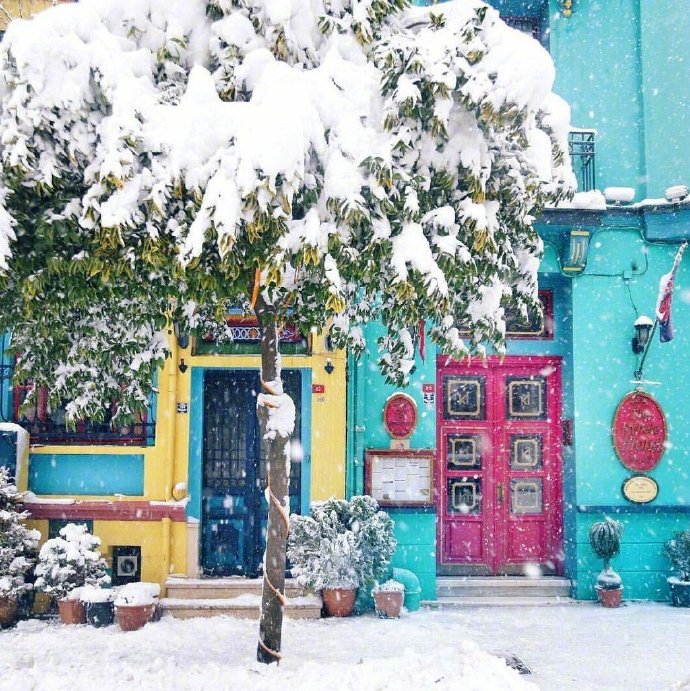 土耳其雪景图片