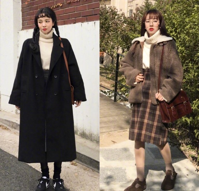 元气少女的秋冬学院风服装搭配参考