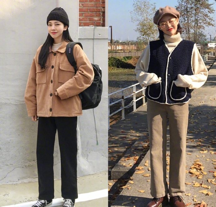 元气少女的秋冬学院风服装搭配参考