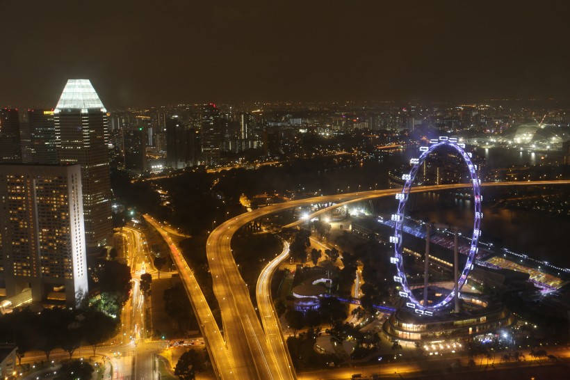 时尚之都新加坡唯美夜景风景图片