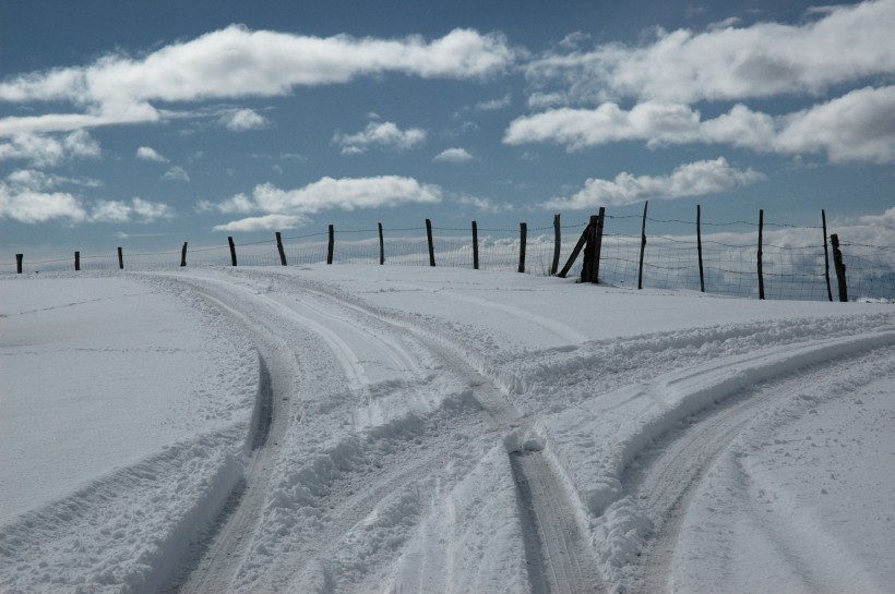 冬日里的皑皑白雪风景图片