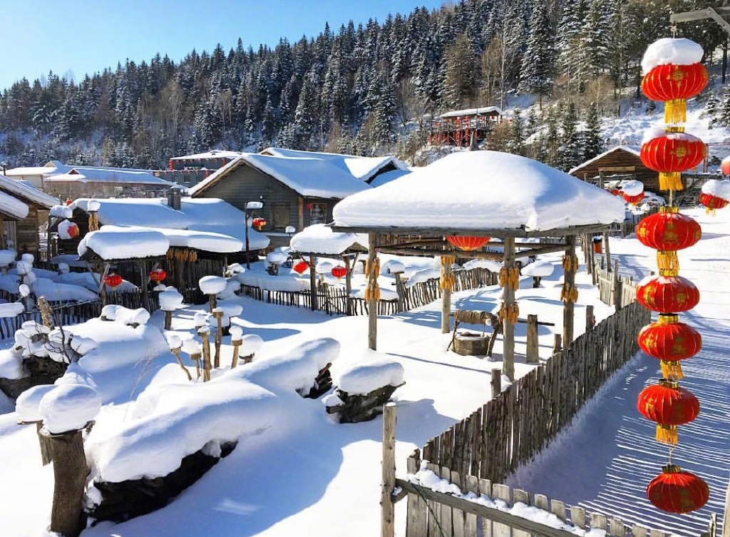 雪白纯净的世界中国雪乡风景图片