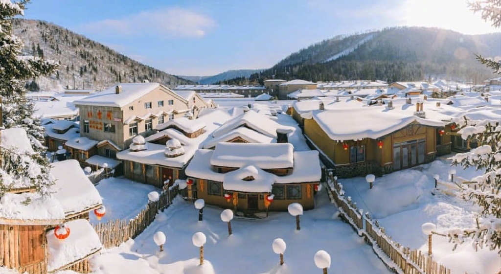 雪白纯净的世界中国雪乡风景图片