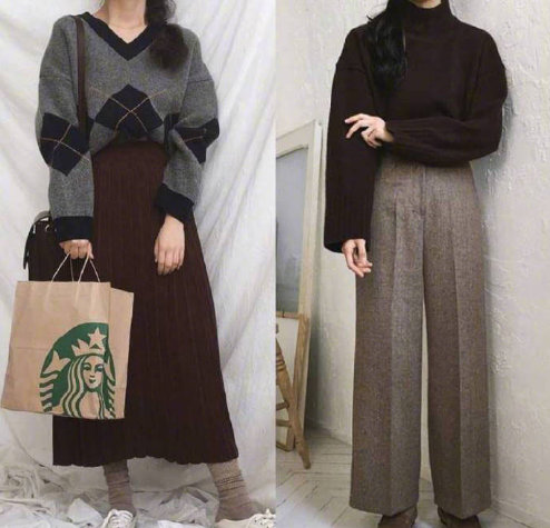 文艺女生冬季混搭服装搭配参考