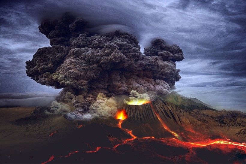 令人震撼的灾难火山喷发图片