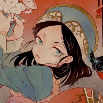 漫画美女头像图片 古风闺蜜头像图片