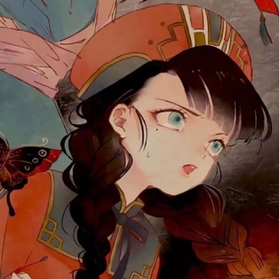 漫画美女头像图片 古风闺蜜头像图片