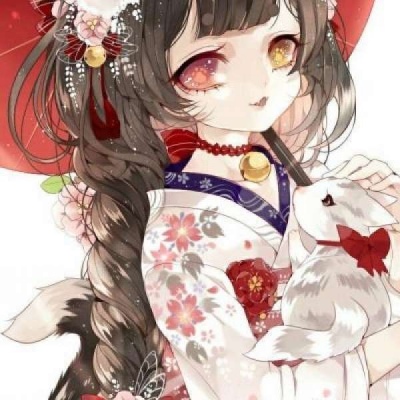 漫画美女头像图片 古风闺蜜头像图片
