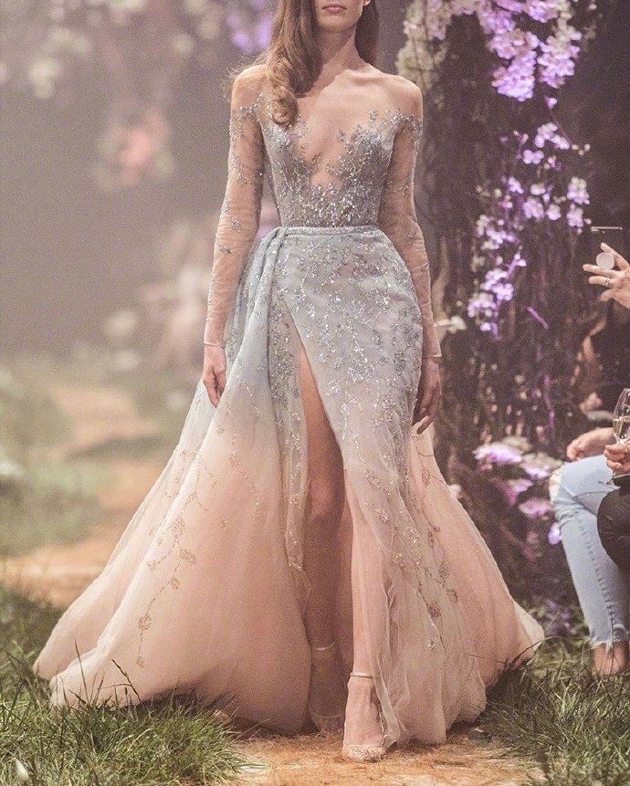 Paolo Sebastian森林系仙女裙婚纱礼服图片