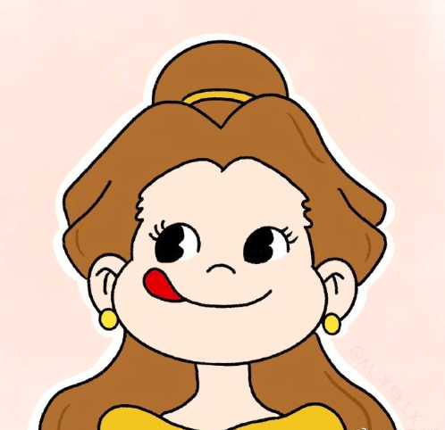 迪士尼公主漫画头像女可爱萌