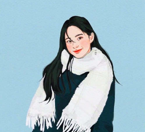 自信优雅的漫画美女头像女生图片