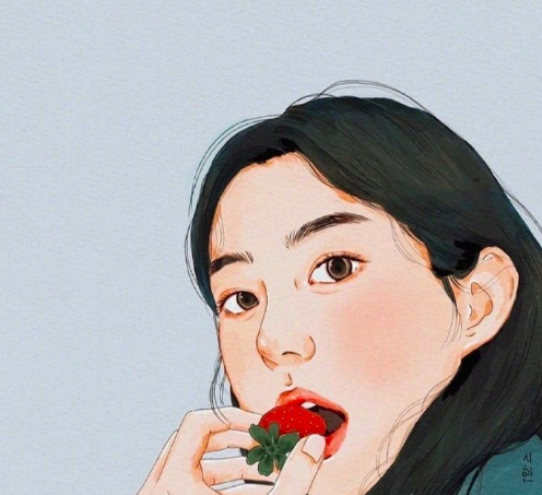 自信优雅的漫画美女头像女生图片