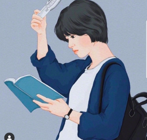 自信优雅的漫画美女头像女生图片