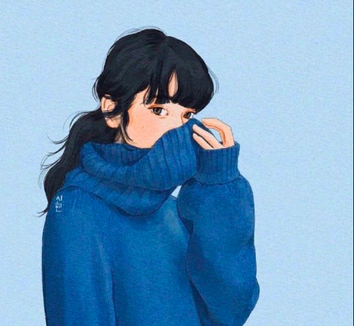 自信优雅的漫画美女头像女生图片