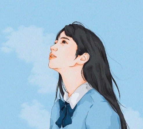 自信优雅的漫画美女头像女生图片