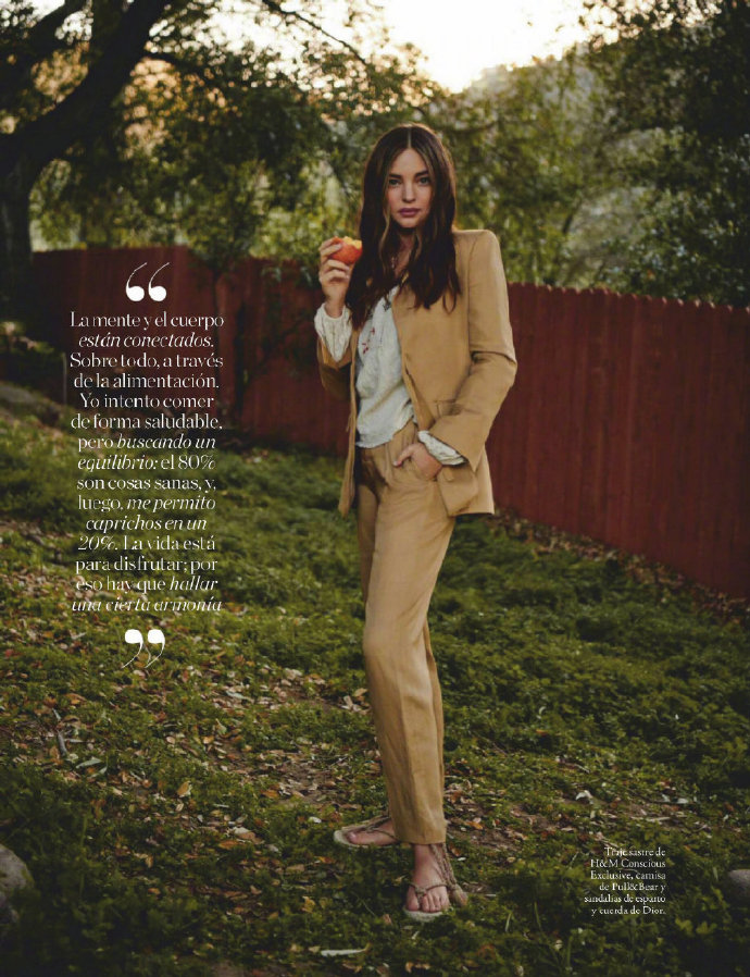 欧美美女明星Miranda Kerr《ELLE Spain》舒适田园系大片