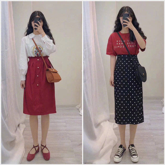 配色清新自然的春日少女服装搭配示范