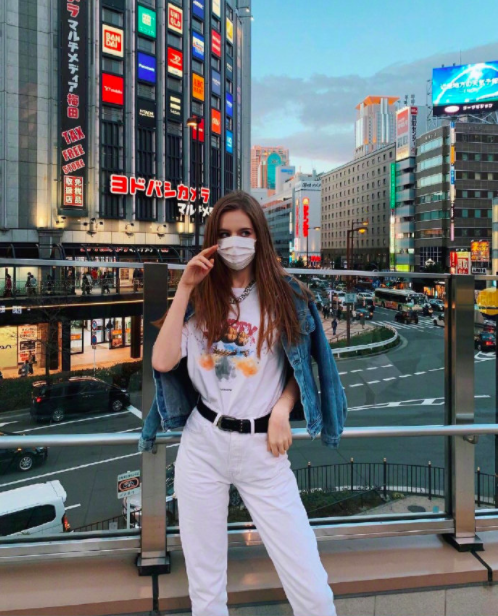 俄罗斯美女模特小姐姐街头时尚服装搭配图片