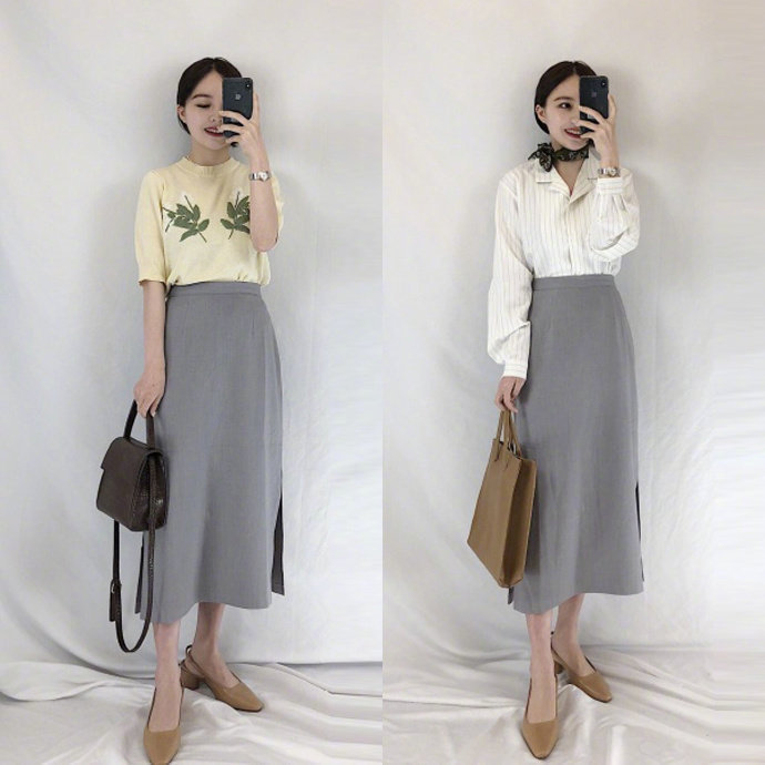 春季chic风柔美感十足波点裙服装搭配
