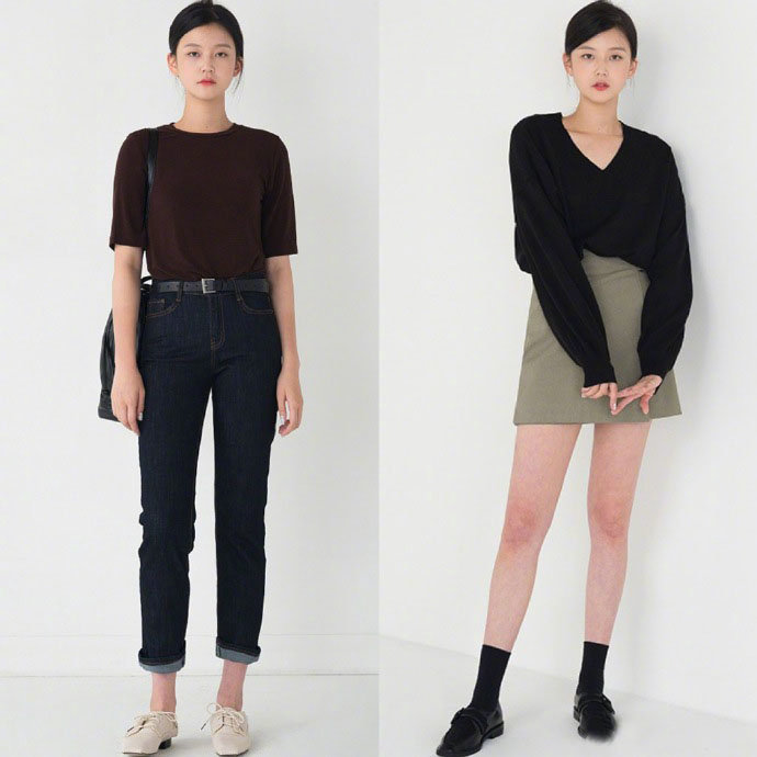 通勤休闲兼具的韩式初秋服装搭配图片