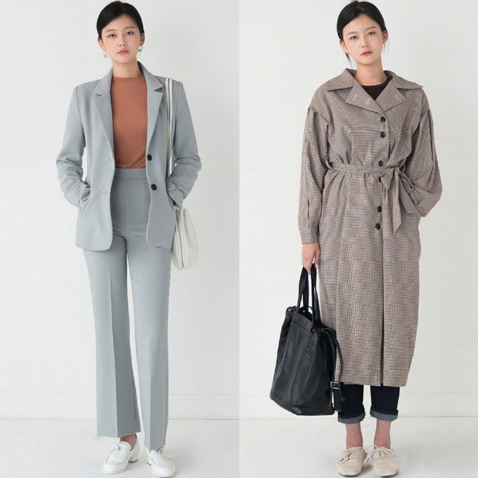 通勤休闲兼具的韩式初秋服装搭配图片