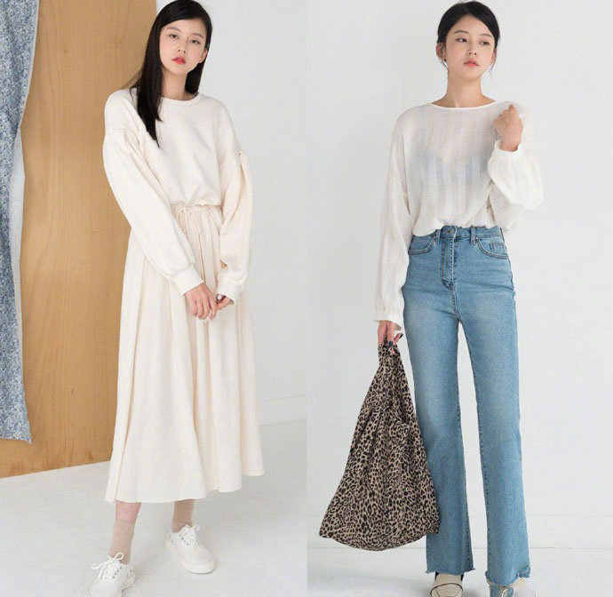 通勤休闲兼具的韩式初秋服装搭配图片