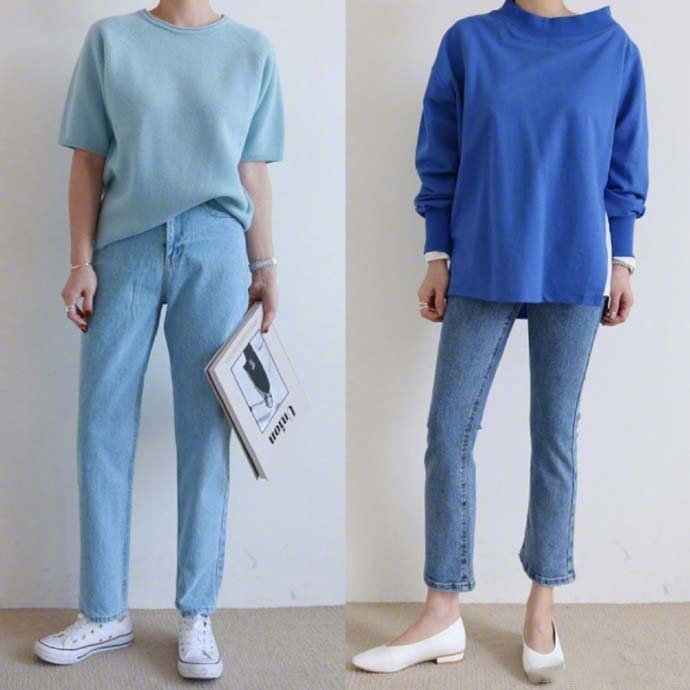 简约的设计和马卡龙色系服装搭配参考