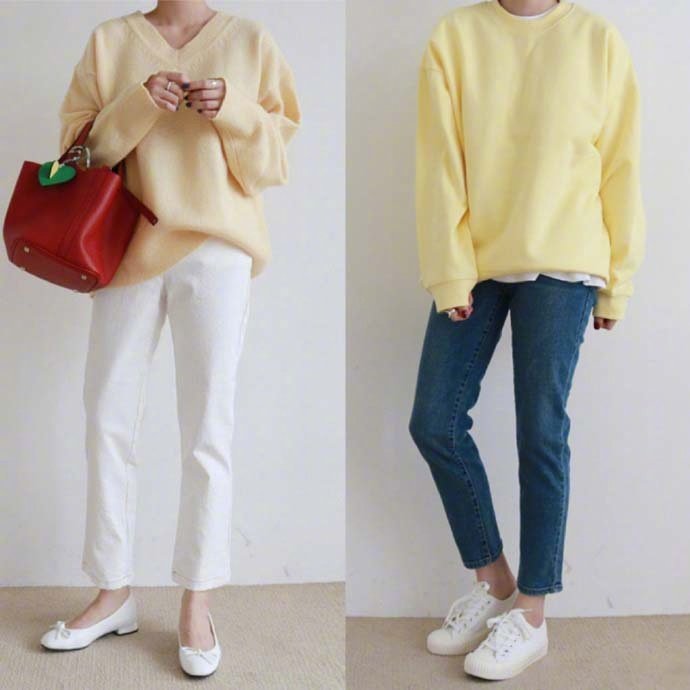 简约的设计和马卡龙色系服装搭配参考