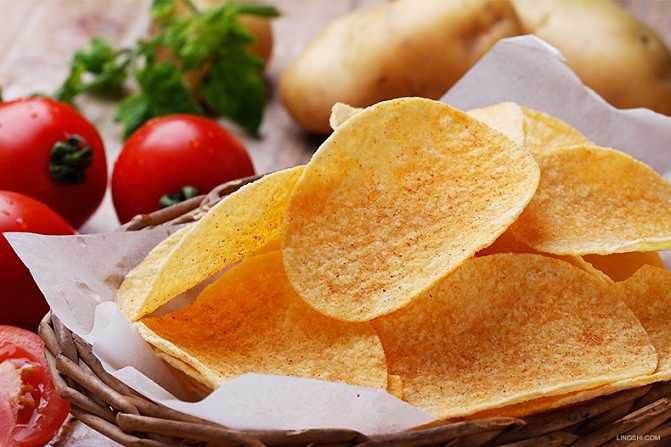 高热量食物休闲零食薯片图片